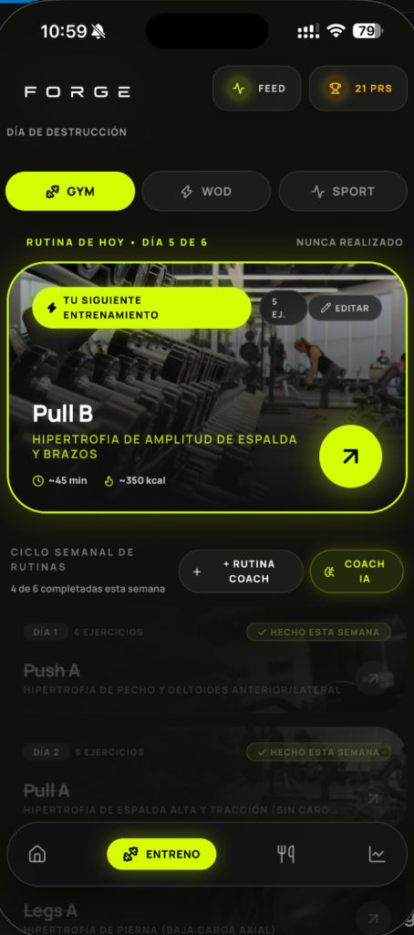FORGE Gym UI