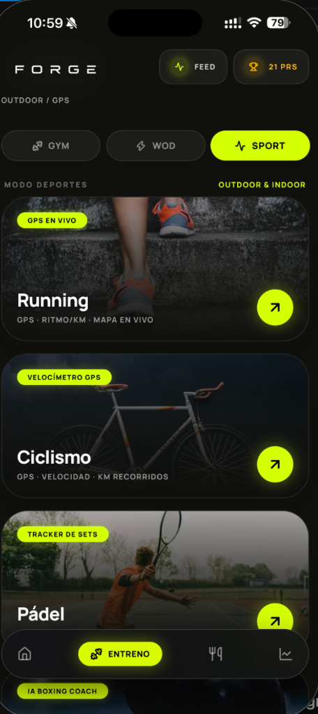 FORGE Sports UI