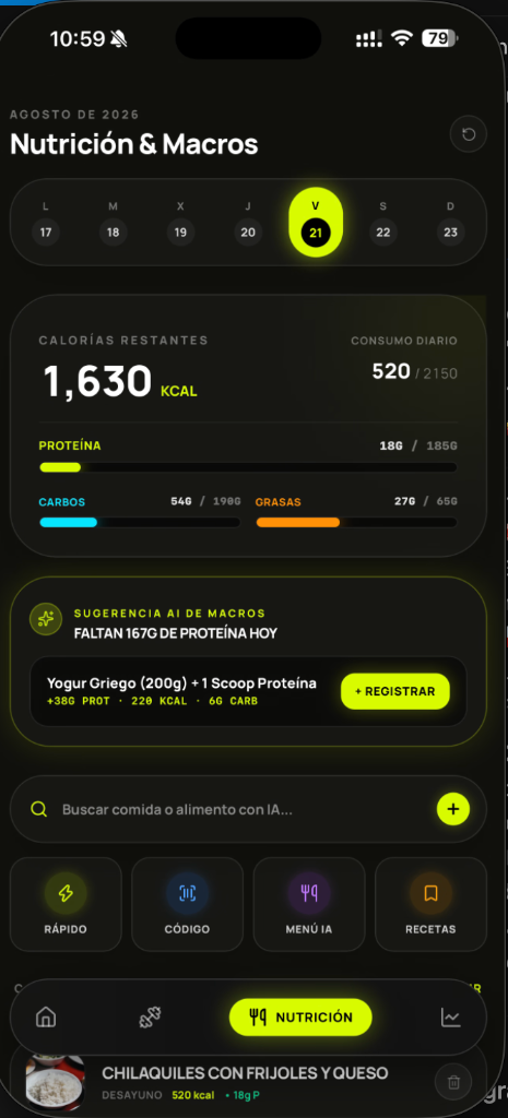 FORGE Nutrition UI